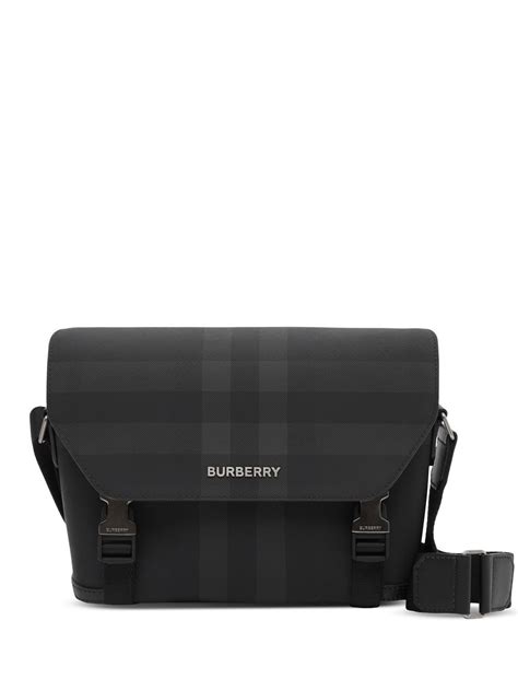 burberry embossed messenger bag|farfetch burberry messenger bag.